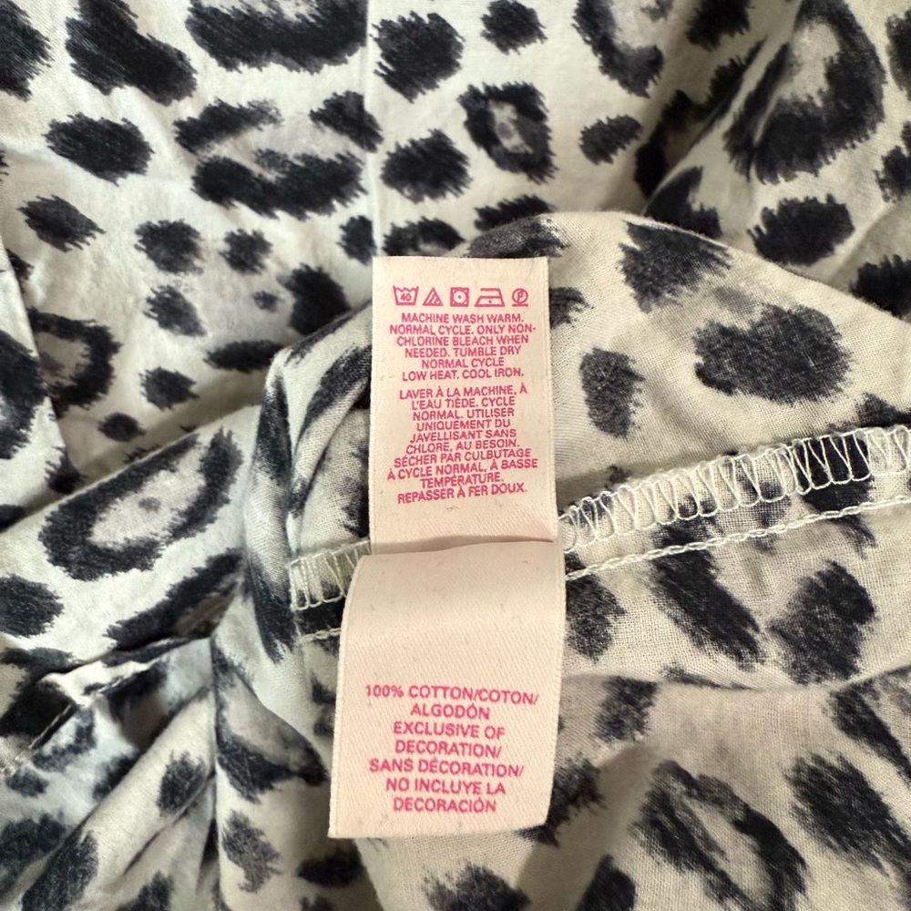 Victoria’s Secret Leopard Print Sleep Shirt Women’s Small Button Down Cotton - Picture 6 of 7